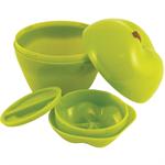 Hutzler Snack Attack Apple & Dip To Go Lunch Box, Green