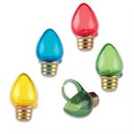 Christmas Light Bulb Jewel Rings