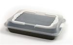 Cake Pan w/ Handles and Locking Cover Lid 9 X 13