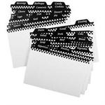 3 x 5 Inch Recipe Card Dividers, Set Of 24