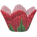 Red Rose Petal Baking Cups 24 Ct
