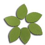 Green Gumpaste Hand Made Rose Leaves - 16 Per Package