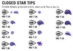Closed Star Decorating Tips (sold Individually)